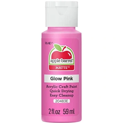 Image of Plaid Enterprises Apple Barrel PINK Glow in the Dark,2oz