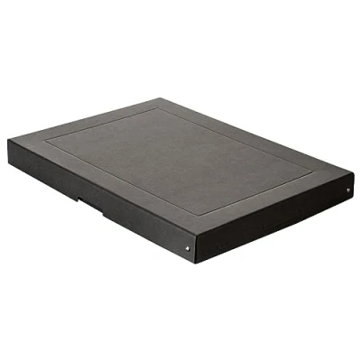 Image of FALKEN Original PureBox Black Made in Germany 40 mm High DIN A3 Storage Box with Lid of Sturdy Recycled Cardboard Blue Angel Vegan Gift Transport Multi Purpose
