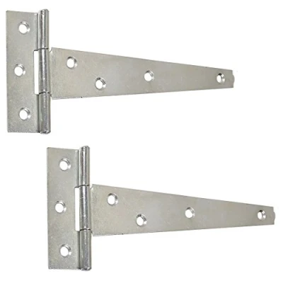 Image of Pair of Galvanised 250mm/10&quot; T Hinges Zinc Gate/Trailer/Shed Tee