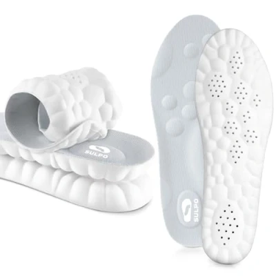 Image of SULPO Sport Orthotic Insoles for Women and Man Sport, Work, Everyday use Plantar Fasciitis Memory Foam Lightweight, Breathable Cushioned M Grey