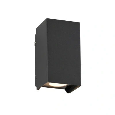 Image of Block Outdoor Up Down Wall Lamp Anthracite 2x 2.6W LED 3000K IP54