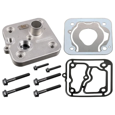 Image of 0011307915, 0011307915SK1, 0011315119, 0011315119SK1, A0011307915 Cylinder Head, compressor FEBI BILSTEIN 176993 MERCEDES BENZ: UNIMOG