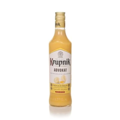Image of Krupnik Advokat Liqueur Rich and Creamy Eggs based Polish Advocate Liqueur, Crafted from Cream, Milk Vodka, Perfect for Cocktails, Coffee, Hot Chocolates Desserts 16% ABV 50cl