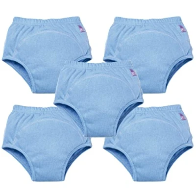 Image of Bambino Mio, Reusable Potty Training Pants for Boys and Girls, 5 Pack (Blue, 3+ Years)