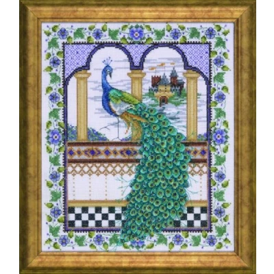 Image of Design Works Peacock Cross Stitch Kit, Multi Colour
