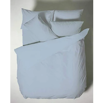 Image of Bianca Plain Dyed Blue Bed Linen 155 x 220 + 80 (2)