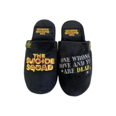 Image of Groovy Uk The Suicide Squad Slippers, 8/10 UK, Black/Gold