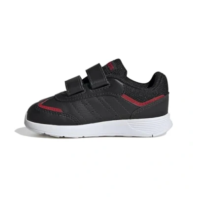 Image of adidas Performance Tensaur Switch Unisex Road running shoes for kids, Size: 9K, Core black/footwear white/better scarlet Imitation leather/ textile