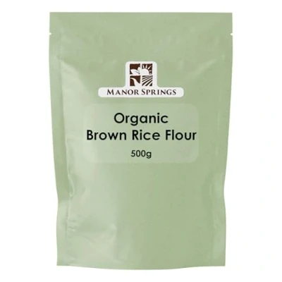 Image of Organic Brown Rice Flour 500g by Manor Springs