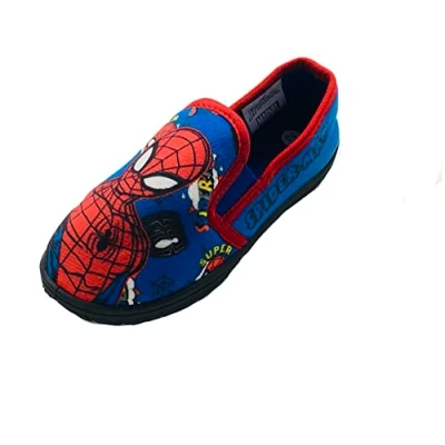 Image of Marvel Boys Spiderman Slippers, Blue, Size 13