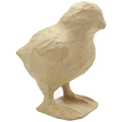 Image of Décopatch Ref SA208C Chick Papier Maché Object to Decorate 11.5 x 8 12.5cm with Papers &amp; PaperPatch Glue, Glitter, Paints