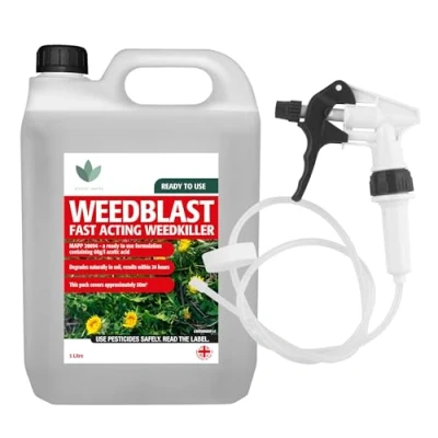 Image of Weedblast Fast Acting Weedkiller 5 Litre with Long Hose Trigger (Ready to use), See Results Within 24 hours
