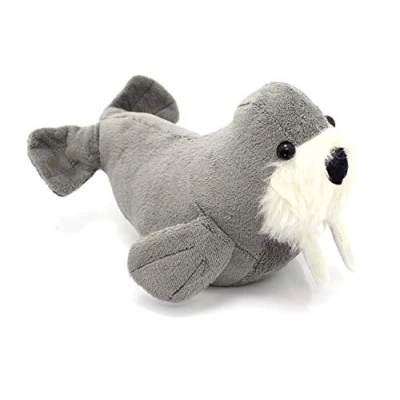 Image of Grey Walrus Fabric Doorstop Cute Novelty Animal Door Stop