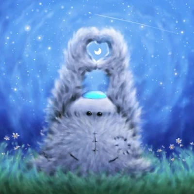 Image of Me to You Blank Card Tatty Teddy With Loveheart Paws Official Collection
