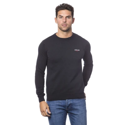 Image of Roberto Cavalli Mens Sport Antracite Sweater Black Nylon Size 2XL