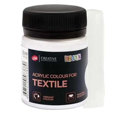 Image of Decola White Classic Textile Colour 50ml High Pigment Made by Nevskaya Palitra