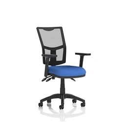 Image of Eclipse Plus III Mesh Back with Blue Seat Height Adjustable Arms
