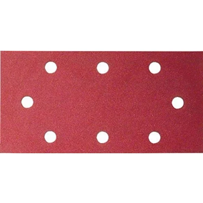 Image of Bosch 2609256A91 Sanding Sheets for Black + Decker Orbital Sanders 93 x 185 cm Number of Holes 8 Grit 180 Pack 10