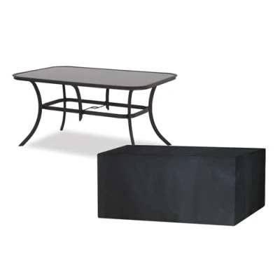 Image of Garland 6 Seater Rectangular Table Cover Black