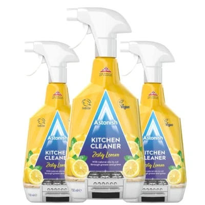 Image of Astonish Kitchen Cleaner. Zesty Lemon Triple Pack (3 x 750ml)