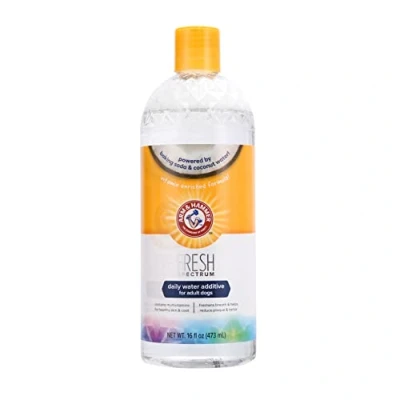 Image of ARM &amp; HAMMER Fresh Spectrum Coconut Mint Dog Water Additive, 473ml, Best Dental Care for Dogs, Removes Plaque Tartar, Freshens Breath, Gum Teeth Cleaning, No Brushing, Easy to Use Pet Oral Hygiene