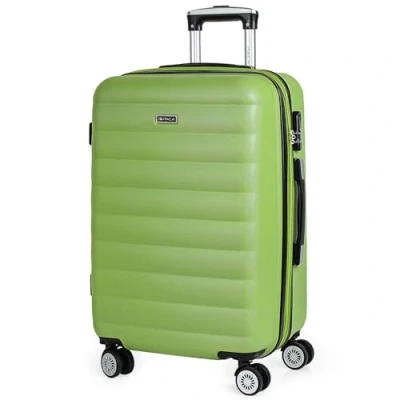 Image of ITACA Cabin Suitcase 50cm Plus Beauty case ABS. Hand Baggage. Hard Shell. Telescopic Handle, 2 Handles, 4 Wheels. Combination Lock, Pistachio