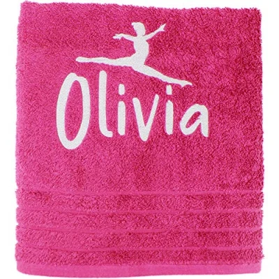 Image of TeddyTs Personalised Ballet Towel (Pink, Bath Towel)