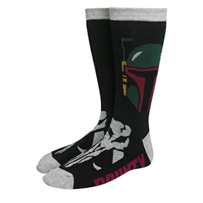 Image of Star Wars Boba Fett Bounty Hunter Men&#039;s Crew Socks