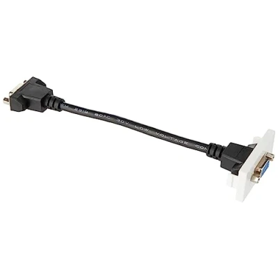 Image of Keystone Wall Plate Module Outlet Faceplate VGA Socket to Female Tail 25 x 50mm