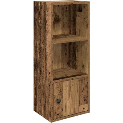 Image of vidaXL Engineered Wood Bookcase/Cabinet Brown 31x24x77 cm Living Room/Office