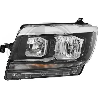 Image of 7C1941005, 7C1941005B Headlights DIEDERICHS 2282081 Left H7, H15, H21W, W5W with motor for headlamp levelling