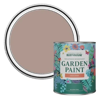 Image of Rust Oleum Pink Mould Resistant Garden Paint in Satin Finish Haversham 750ml