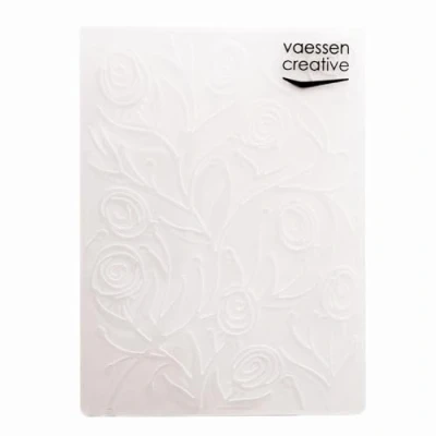 Image of Vaessen Creative Embossing Folder, Flowers, 14,6 x 10,7 cm, for Adding Texture and Dimension to Papercraft Projects, Scrapbooking, Photo Albums, Envelopes Like Birthday Cards, Einheitsgröße