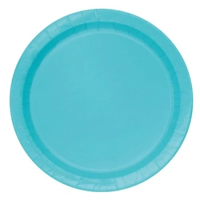 Image of Unique 46855EU Eco Friendly Paper Plates 23 cm Teal Colour 8 Count (Pack of 1), Pack 11