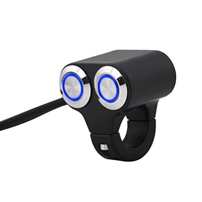 Image of motorcycle Handlebar Switch, Universal 7/8inch 22mm Indicator switch Motorbike Hazard Warning Light Headlight Brake Fog On/Off Switch(Type C) manual