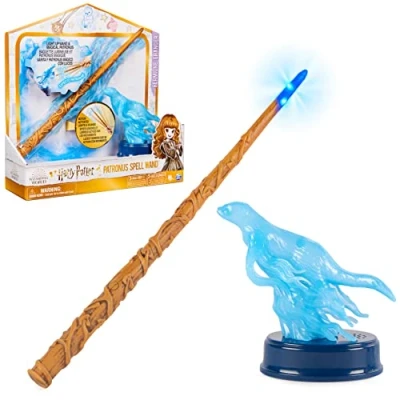 Image of Official Wizarding World, 12 Inch Hermione Granger Patronus Light up Projection WandKids’ Harry Potter Fancy Dress Role Play Toys for Ages 6 and