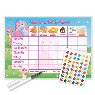 Image of Funky Monkey House Princess Potty Training Reward Chart (including FREE Star Stickers and Pen)