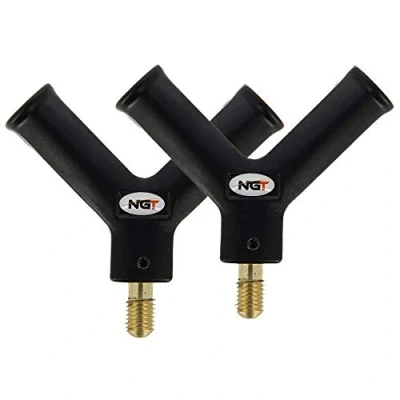 Image of 2x Black Metal V Spreader Block Fits 36&quot; 42&quot; 50&quot; Landing Nets For Carp Pike Fishing