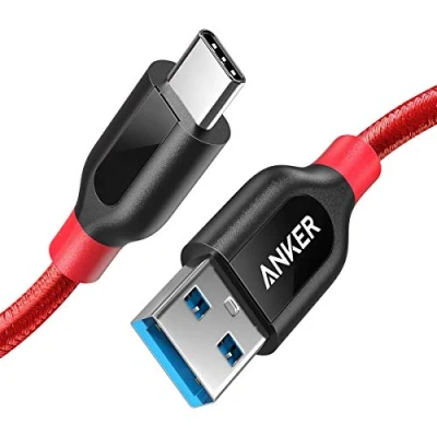 Image of Anker USB C charger Cable, PowerLine+ to 3.0 Cable (3ft/0.9m), High Durability Type Braided Charging Compatible with Samsung Galaxy S10, S9, Huawei P10, P9, Sony XZ, HTC 10