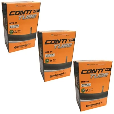 Image of Continental 26&quot; x 1.75 2.5 Mountain Bike Inner Tube Schrader 40mm Valve (Set of 3)