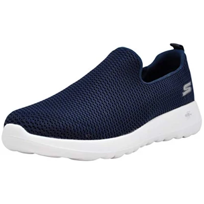 Image of Skechers Men&#039;s Go Max Athletic Air Mesh Slip on Walking Shoe Sneaker, Navy/White/White, 12 Wide