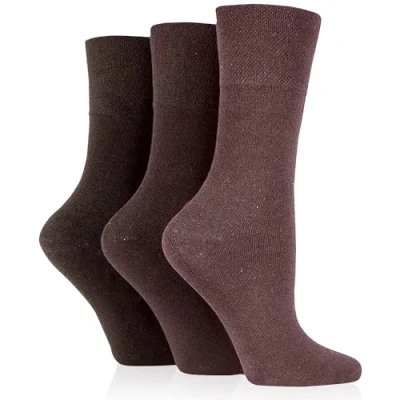 Image of HiFEN Ladies Seamless Toe HoneyComb Non Elastic Diabetic Socks 3 Pairs