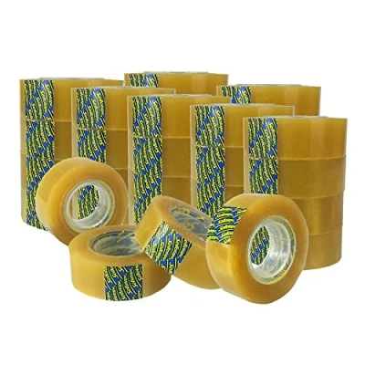 Image of 32 x Sellotape Original Golden Tape Roll Clear Non Static Easy Tear 19mm 33m No Need for Scissors Ideal Home, Office or School Use.
