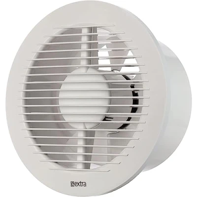 Image of LIRAST Diameter 150 mm White Bathroom Fan with Timer and Humidity Sensor for Efficient Ventilation in the Bathroom, Kitchen, Toilet