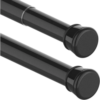 Image of 1PC Tension Rod No Drill Shower Curtain Pole Extendable Poles Rail for Bathroom, Window, Door, Wardrobe, 73 145cm/28.74 57.09Inch(Diameter:25mm) Black