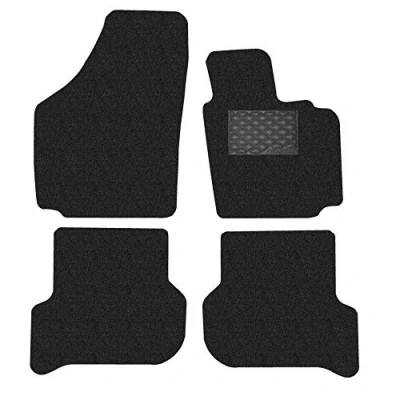 Image of Nicoman Spaghetti All Weather Fully Tailored Car mats Fit【2007 2013 Golf MK5 Plus】(Full Set 4 Piece,Black)