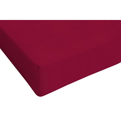 Image of Sogni e Capricci Max Color Fitted Sheet with 25cm Corner, Bordeaux, double