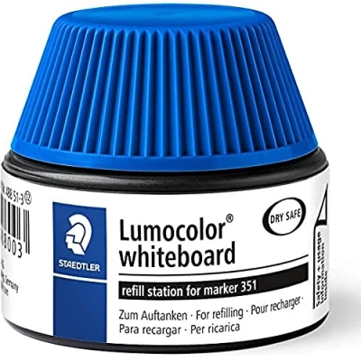 Image of Staedtler Lumocolor 488 51 3 Whiteboard Marker Refill Station Blue