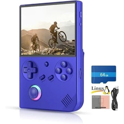 Image of RG40XXV Retro Handheld Game Console 4.0 IPS Screen, Linux System, 64GB SD Card with 5528 Classic Games, H700 Quad Core CPU, 5G WiFi, Bluetooth 4.2, TV Output, 3200mAh Battery (Blue)