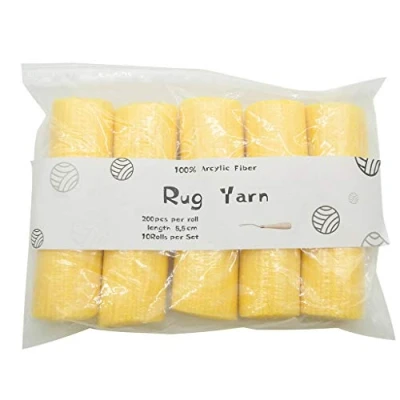Image of FOLODA Wool, 10 Rolls Pre Cut Latch Hook Yarn Threads for Making Pillow Cases Blankets Carpet Sewing DIY Projects